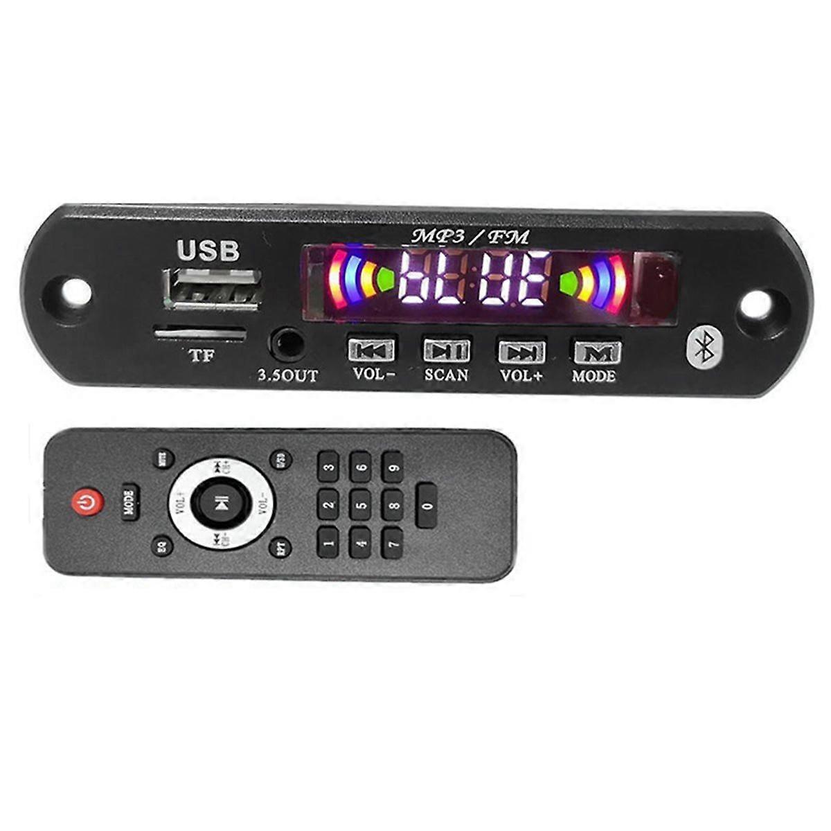 40Wx2 3.5OUT BT5.3 Stereo Power Amplifier Multi-Functional Decoder Wireless Player RGB Spectrum Loss