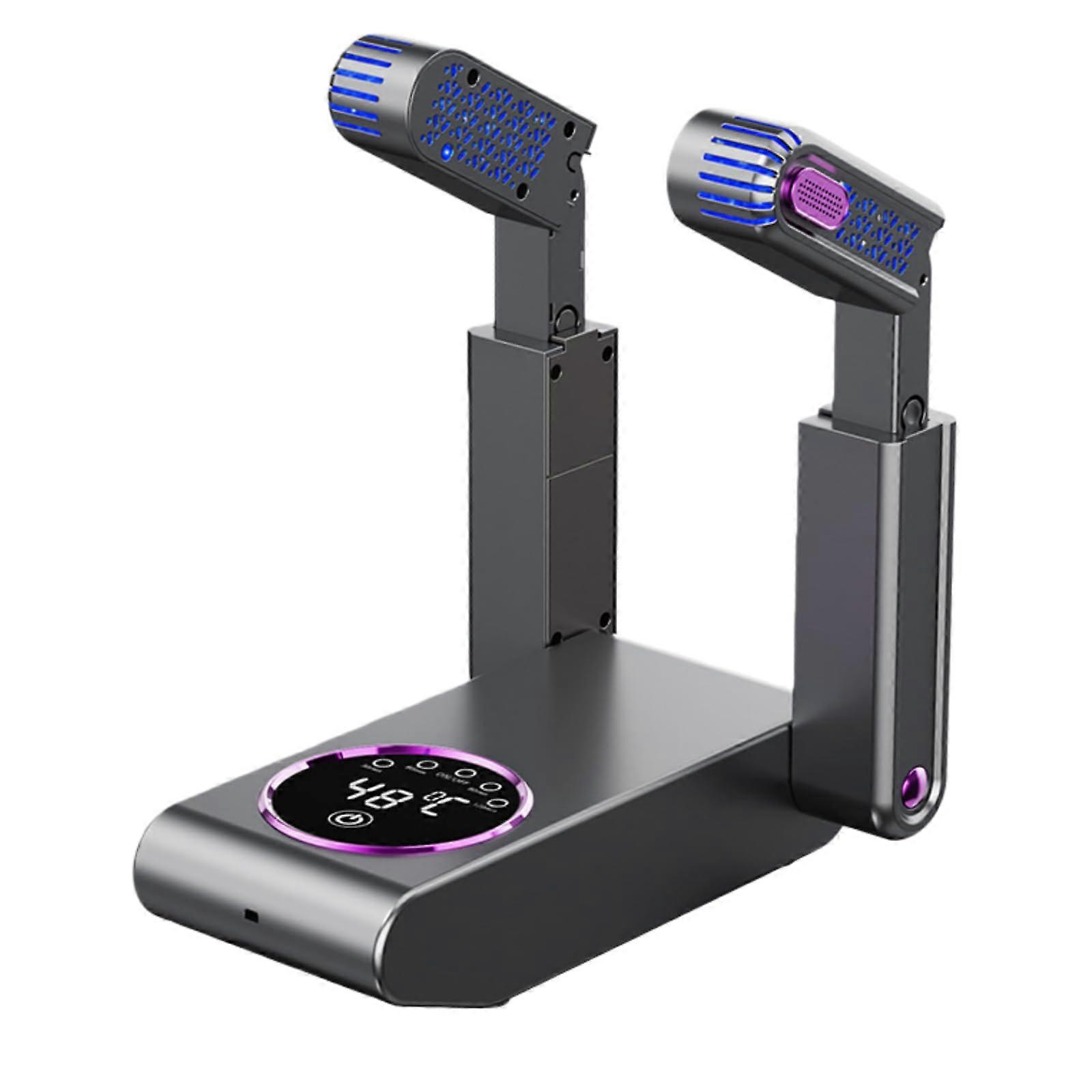 Portable Electric Shoe and Boot Dryer with Adjustable Folding Rack for Quick Odor Drying