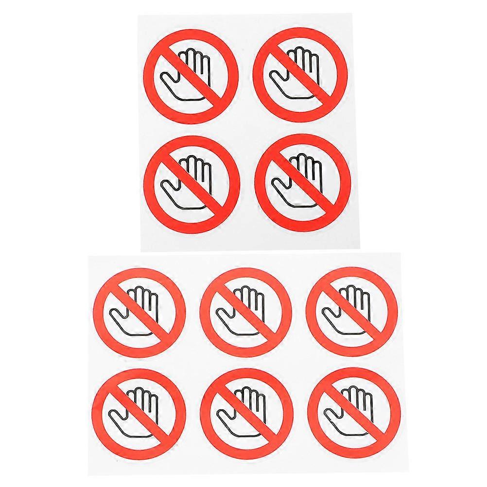 10pcs Do Not Touch Sticker Do Not Use Hand Signs Self Adhesive Decal No Touch Sign