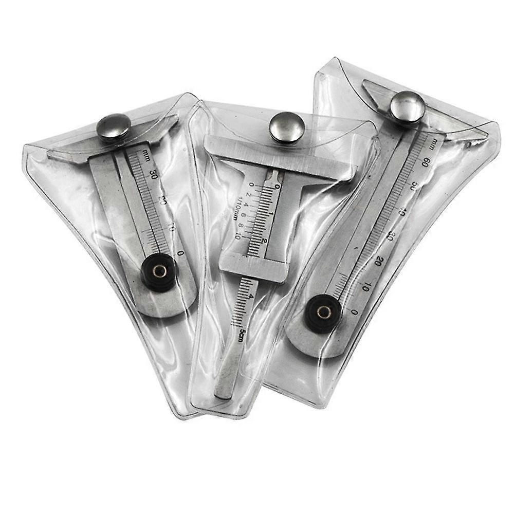 Stainless Steel Tread Pattern Ruler Safety Tyre Ruler Height Depth Measure Tool (0-50mm Chisel Tool Steel)