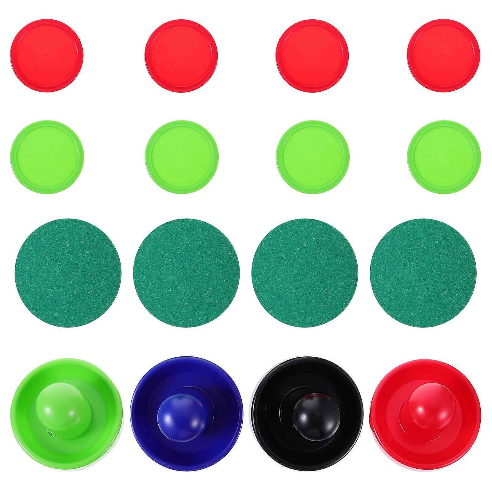 Replacement Air Hockey Pushers and Pucks Set for Table Accessories 2Sets