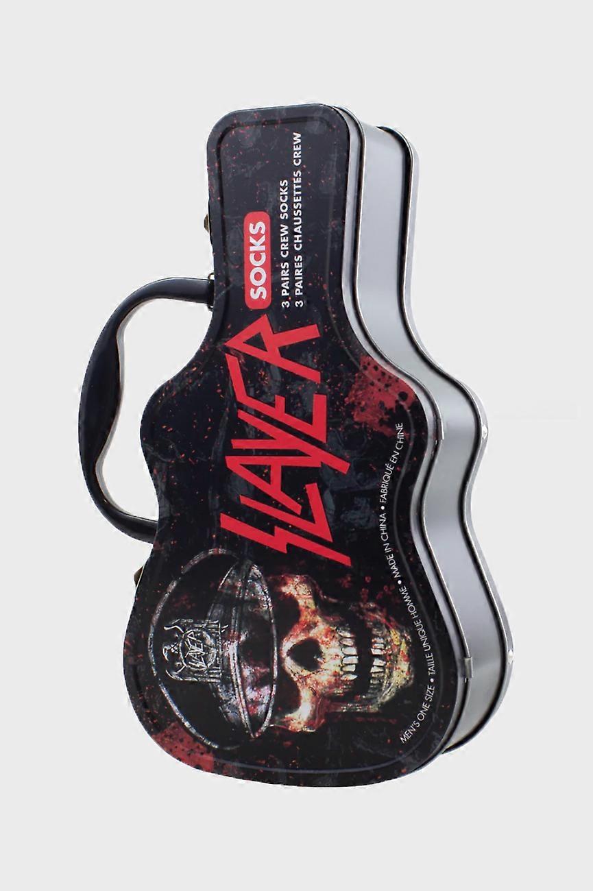 Slayer Sock Set 3 Pack In Guitar Shaped Tin