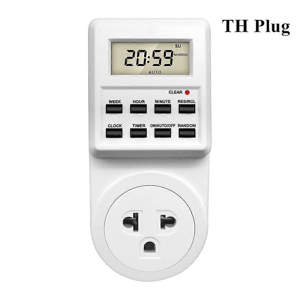 TM03 Digital Timer Switch Socket 24 Hour Cyclic Kitchen Timer Outlet Programmable Timing Socket EU UK AU com BR FR IT TH Plug