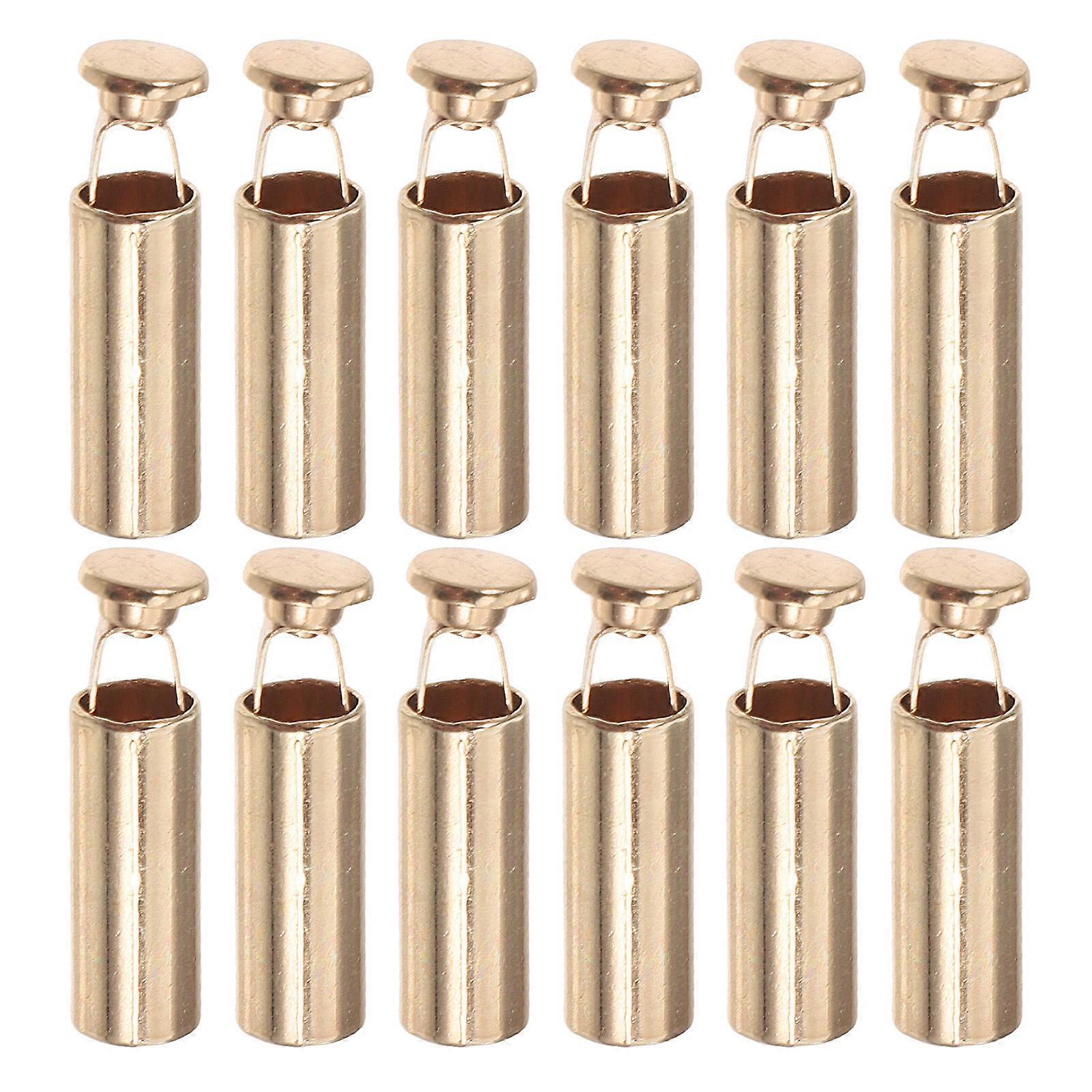 Shoelace Tips Alloy Prevent Fraying Diy Projects Round Shape Zinc Alloy 12Pcs