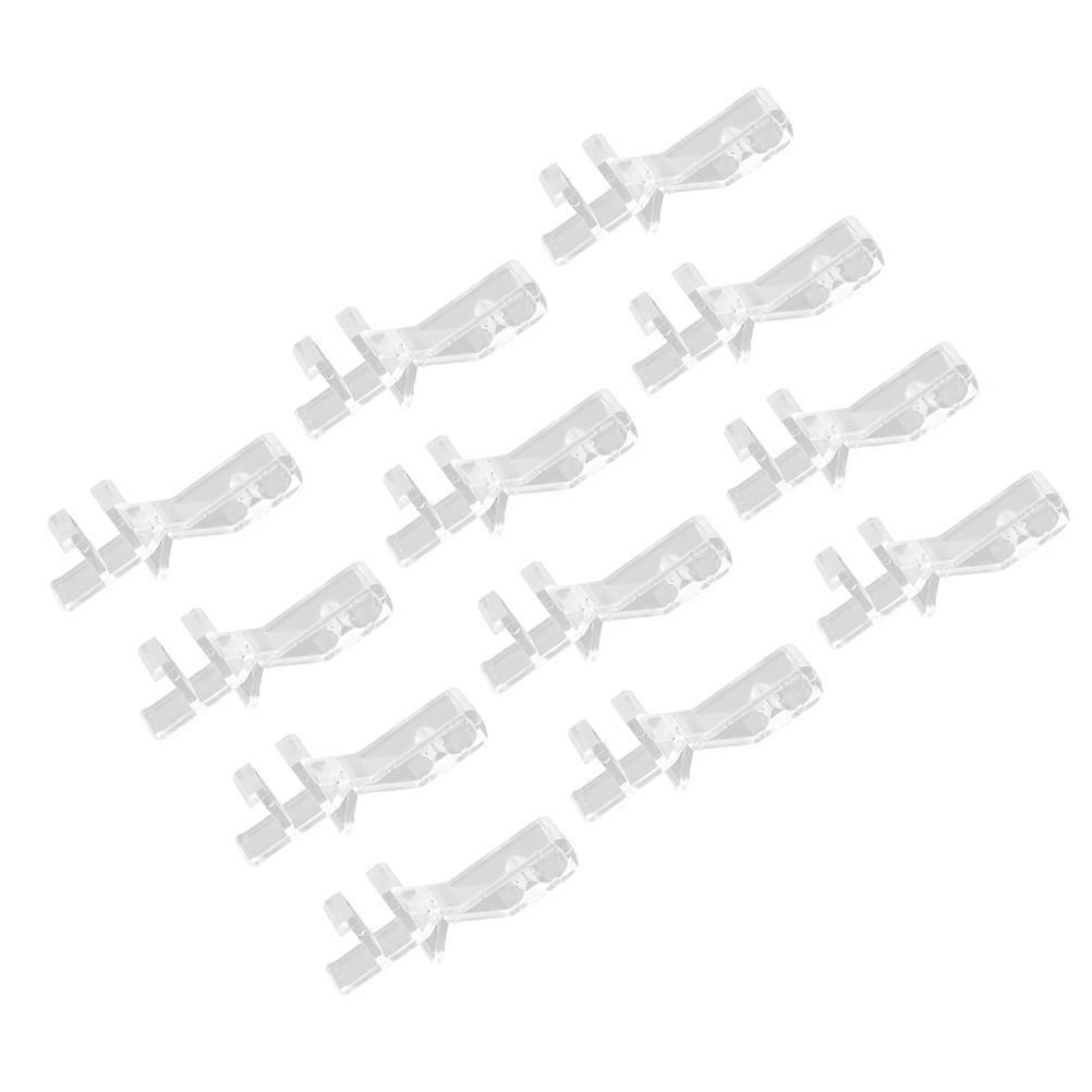 12Pcs Clear Plastic Valance Clips for Vertical Blind Retainer Holder Usage