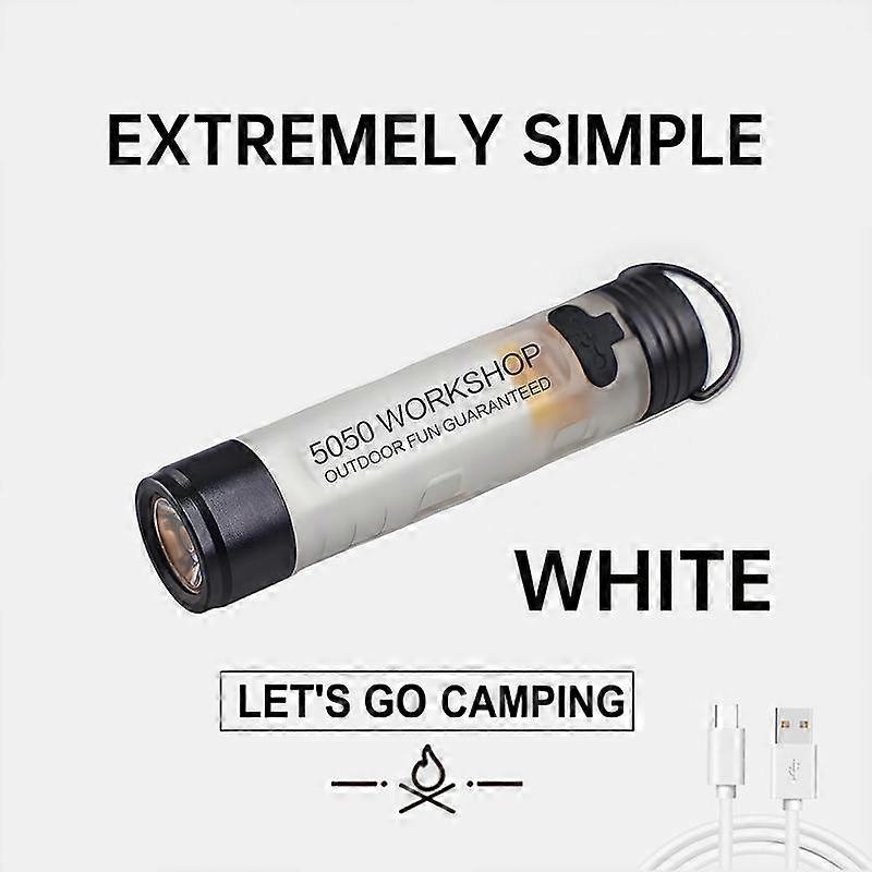 Pocket Rechargeable Flashlight EDC Flashlight, 300 Lumens, USB Type-C Interface, Keychain Light, Portable Small Mini LED Flashlight with Poc
