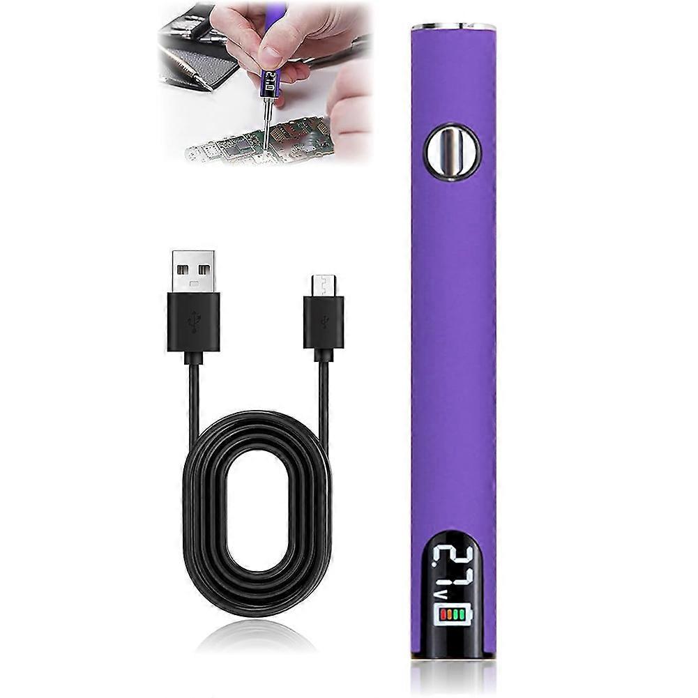 510 Thread Battery Cart Pen, Rechargeable 650mAh Cordless Soldering Pen with LED Digital Display Adjustable Temperature