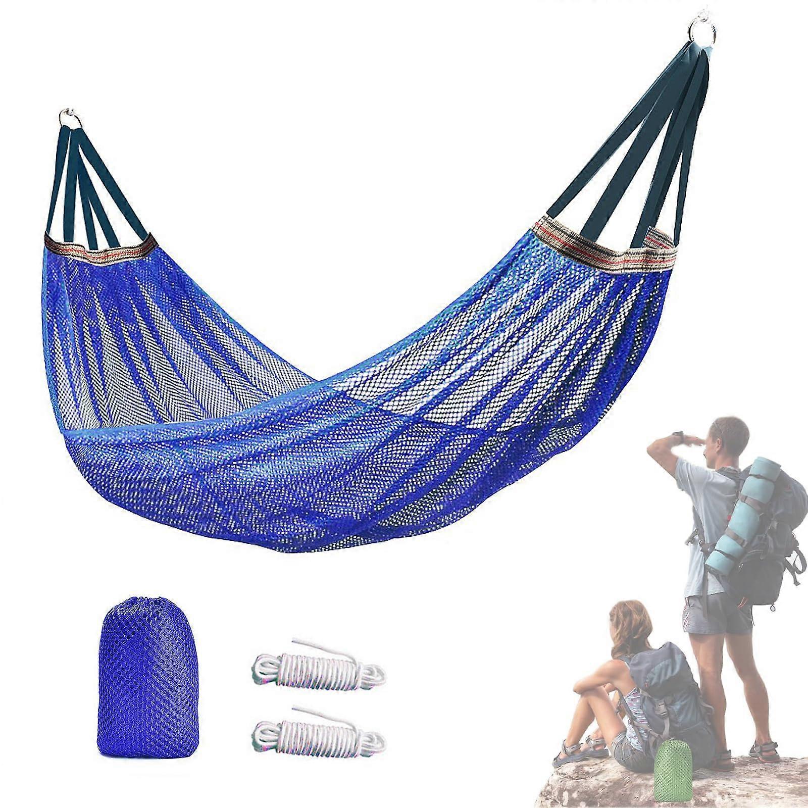Camping Hammock with Breathable Ice Silk Mesh, Lightweight for Travel, Hiking, Beach and Outdoor