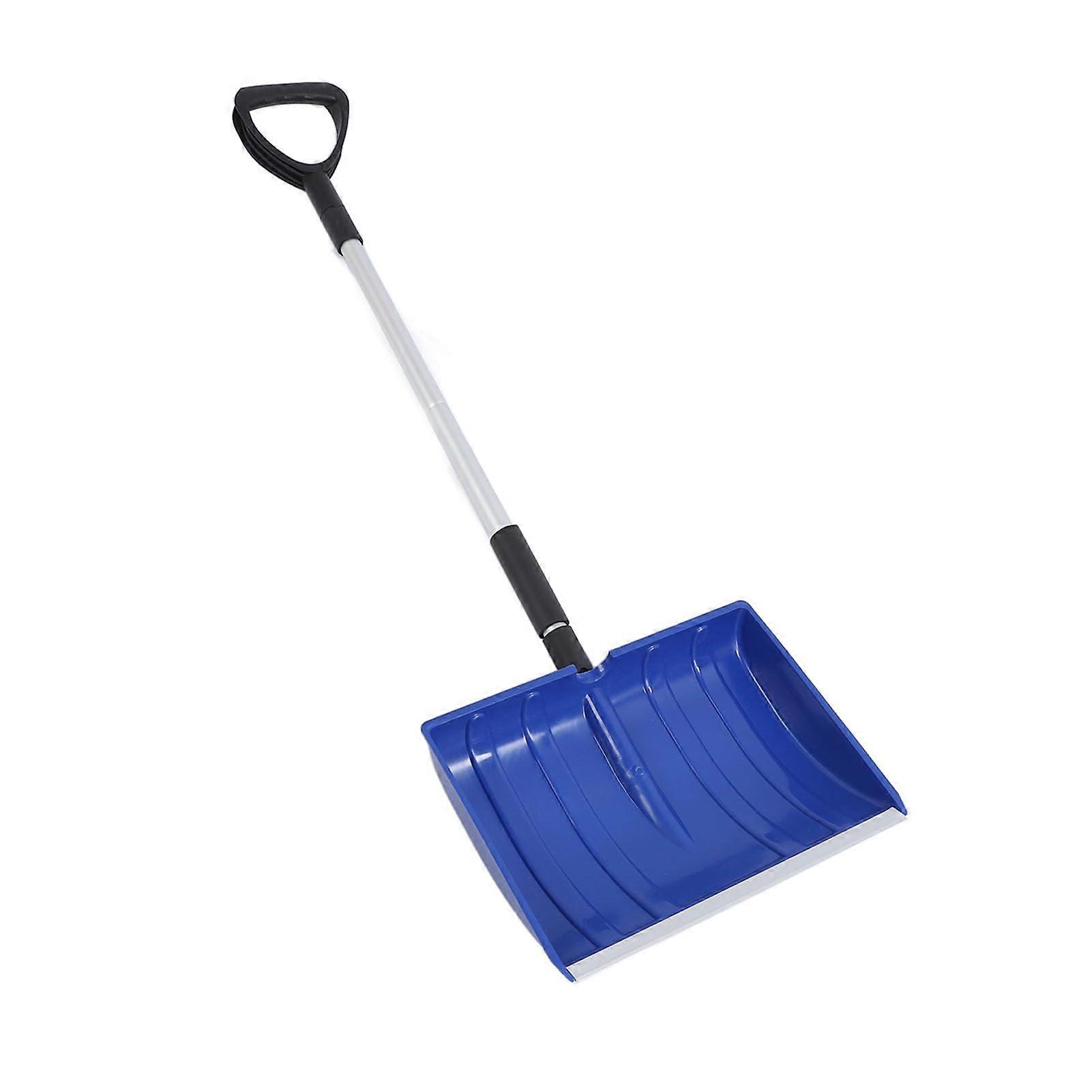 Collapsible Snow Shovel with Adjustable Handle for Car, Driveway and Winter Travel – Blue