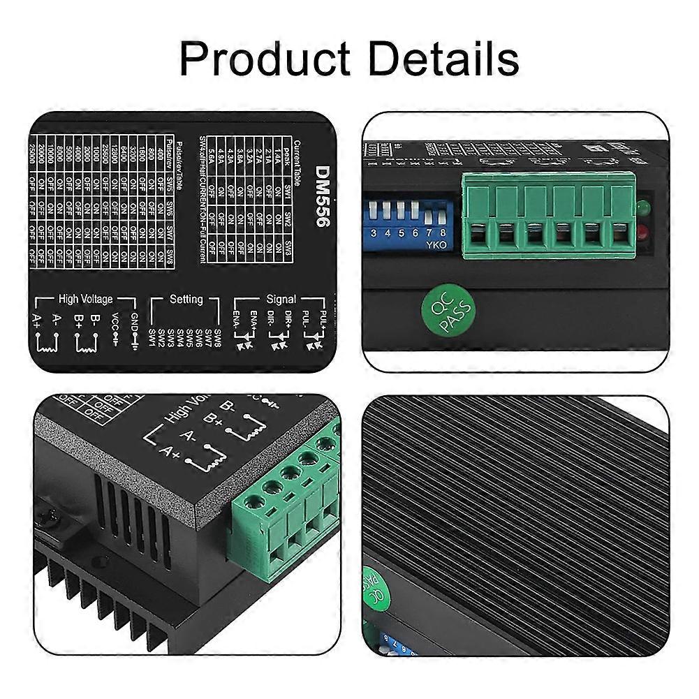 DM556 CNC Digital Stepper Driver DM556 Stepper Motor Controller 2-Phase Stepper Motor Driver 4Pack