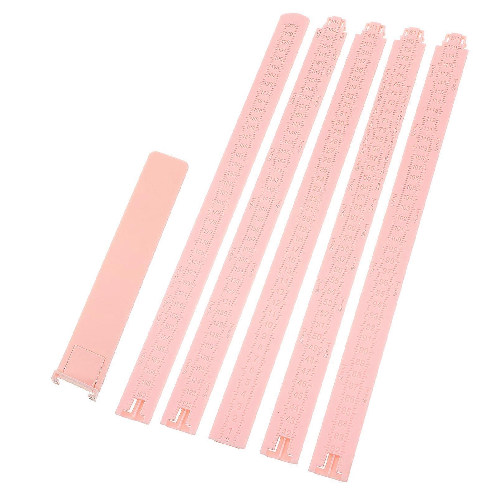 Kids Height Measurement Ruler For Home Use Pink Chart Clear Record 1Pcs
