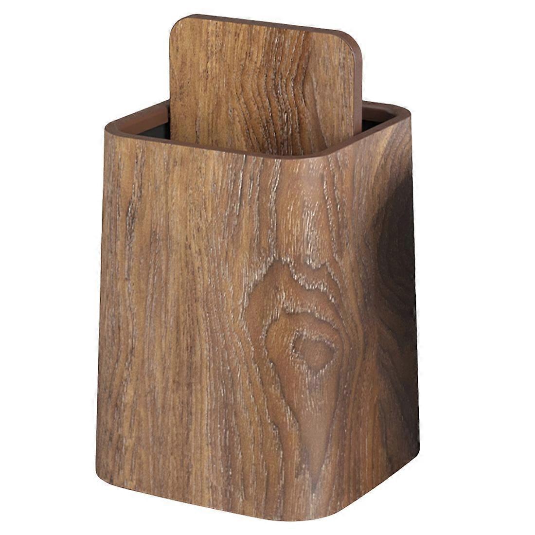 Large Wooden Texture Tra Can Bedroom Kitchen Home Use Rectangular Ape Storage Bin High