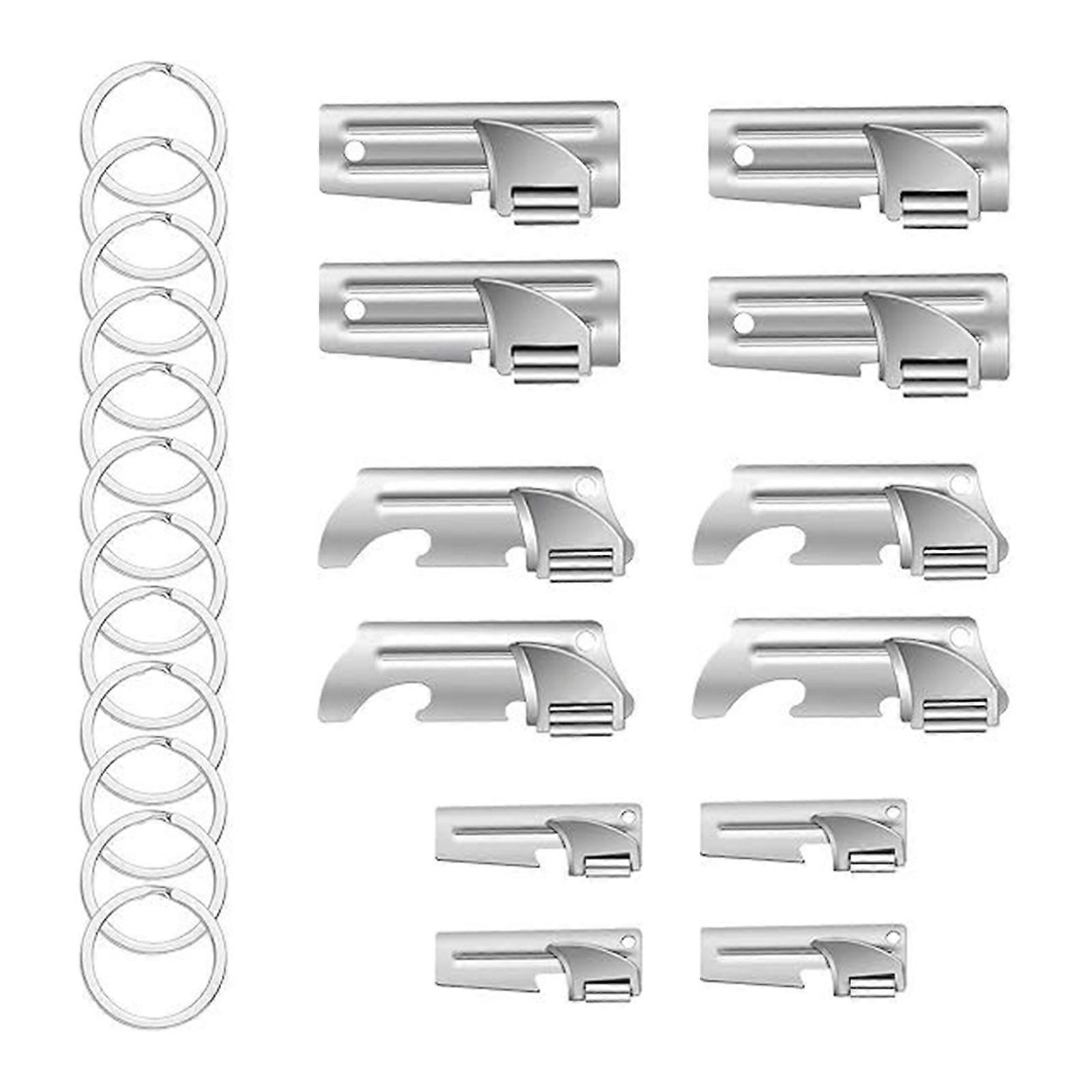 Heavy Duty Can Opener Set with Keyring Stainless Steel Strong Bottle Opener Multi Functional Beer Opener for Outdoor Multicolor