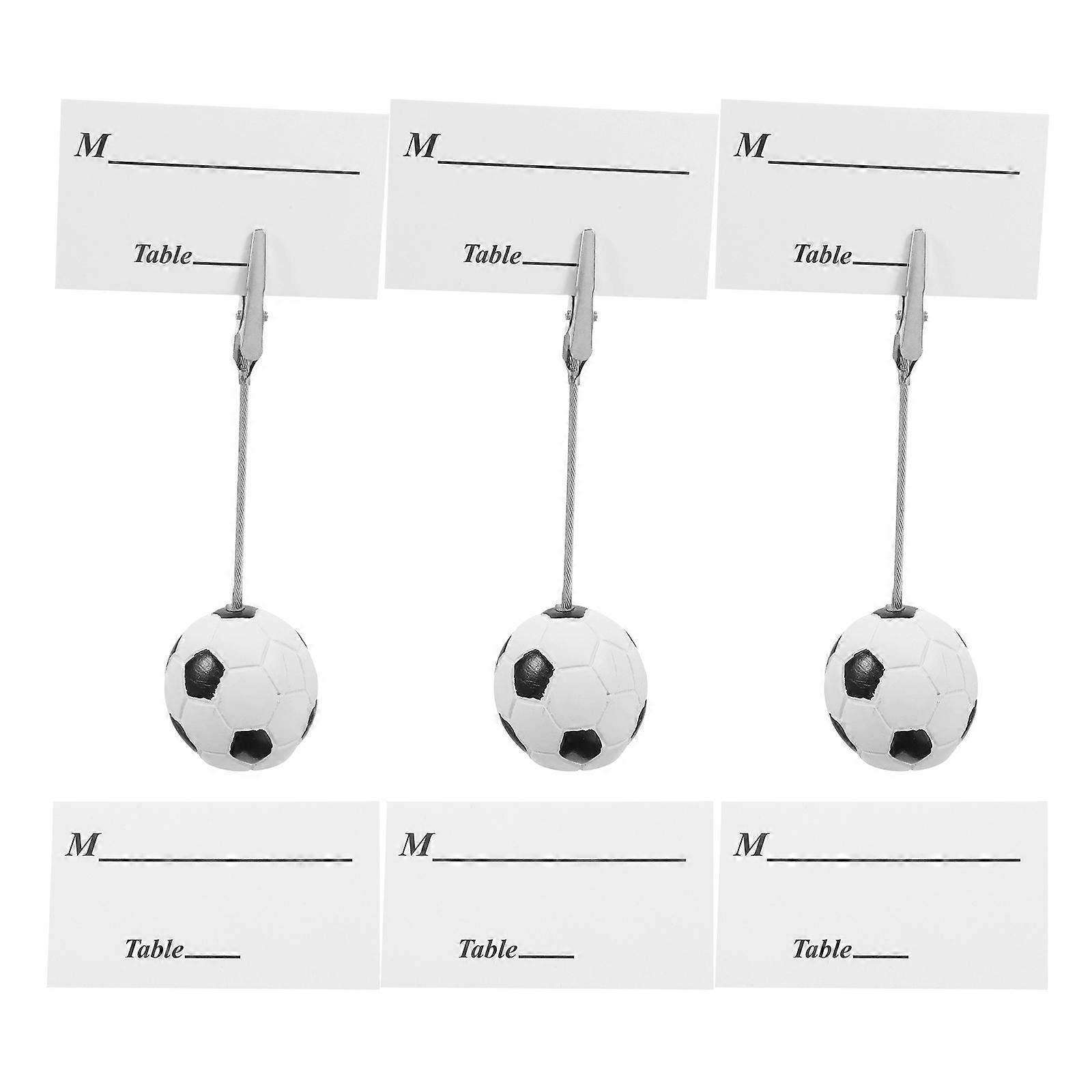 Desk Football Ball Memo Holder 3Pcs with Photo Clip Stand Function