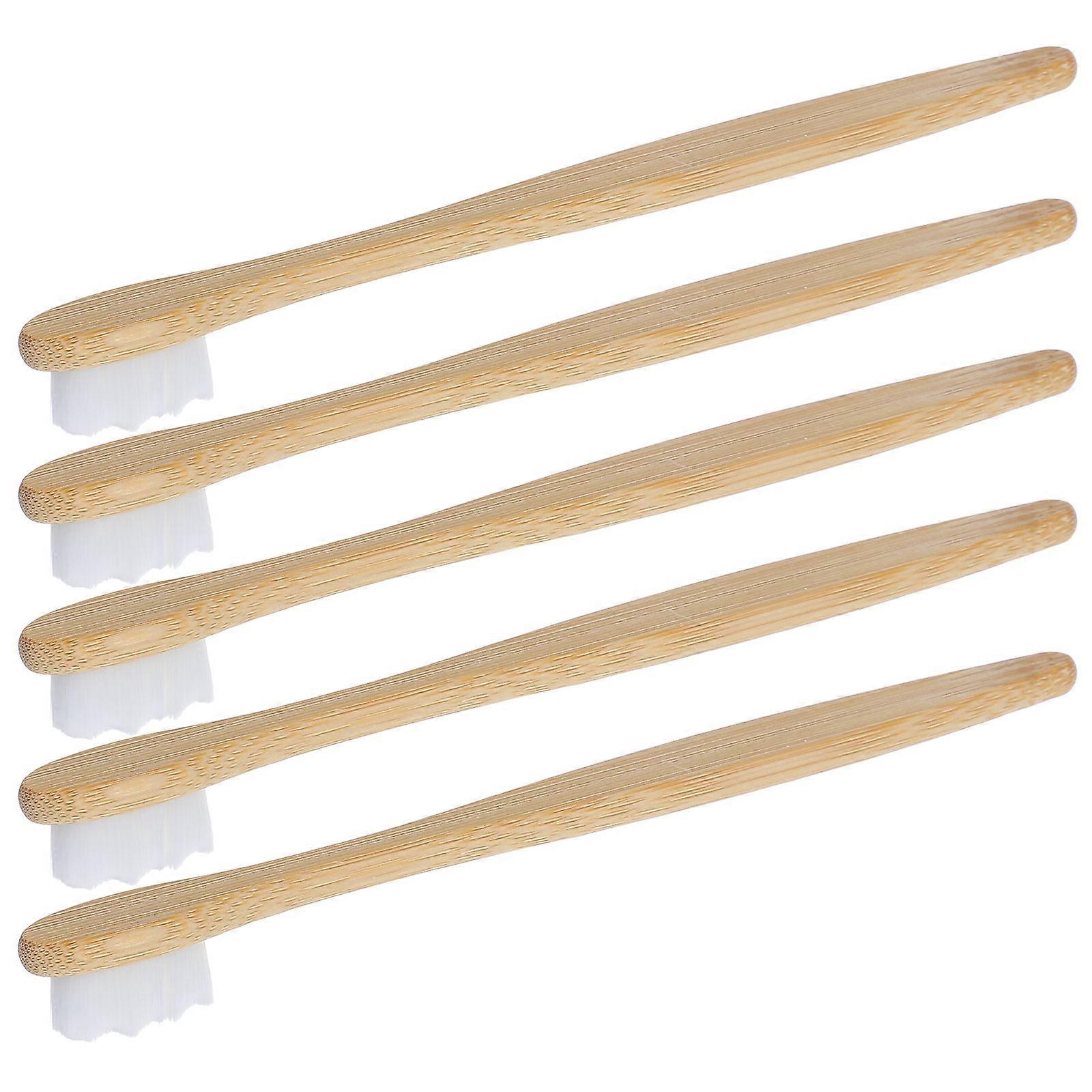Medium Tooth Brush Simple Round Tail Toothbrush for Gentle Cleaning 5Pcs