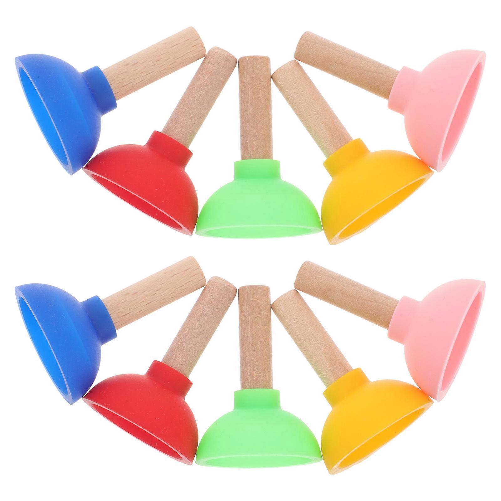 Mini Plunger Multi-Colored Trick Prop Distinctive Design For Entertainment 10Pcs