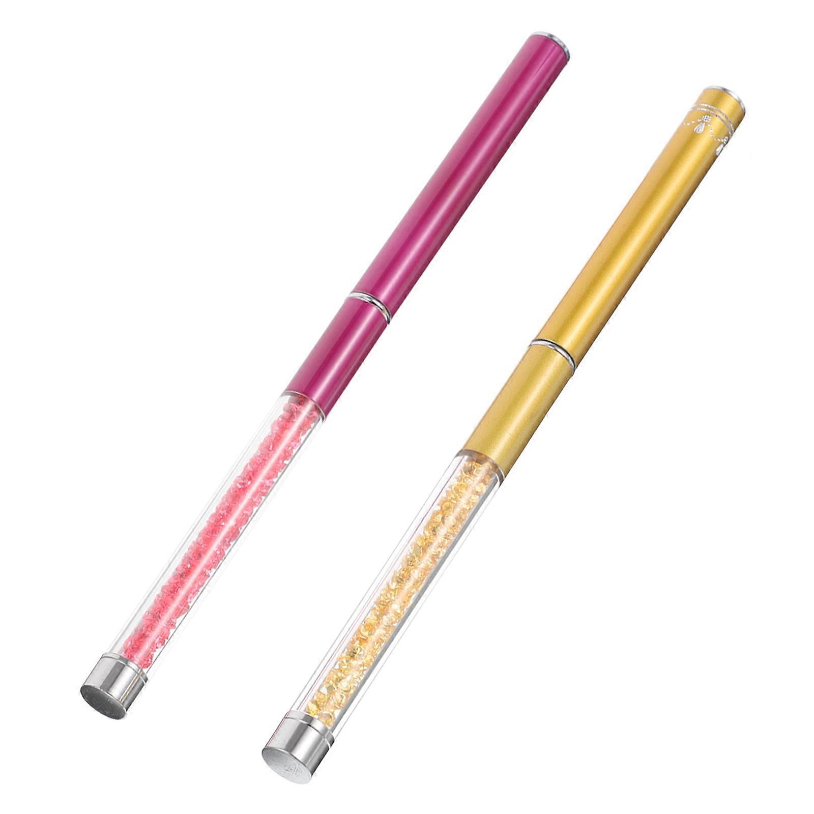 Eyelash Makeup Applicator with Spiral Brush for Women in Assorted Colors Portable Plastic Handle 2pcs