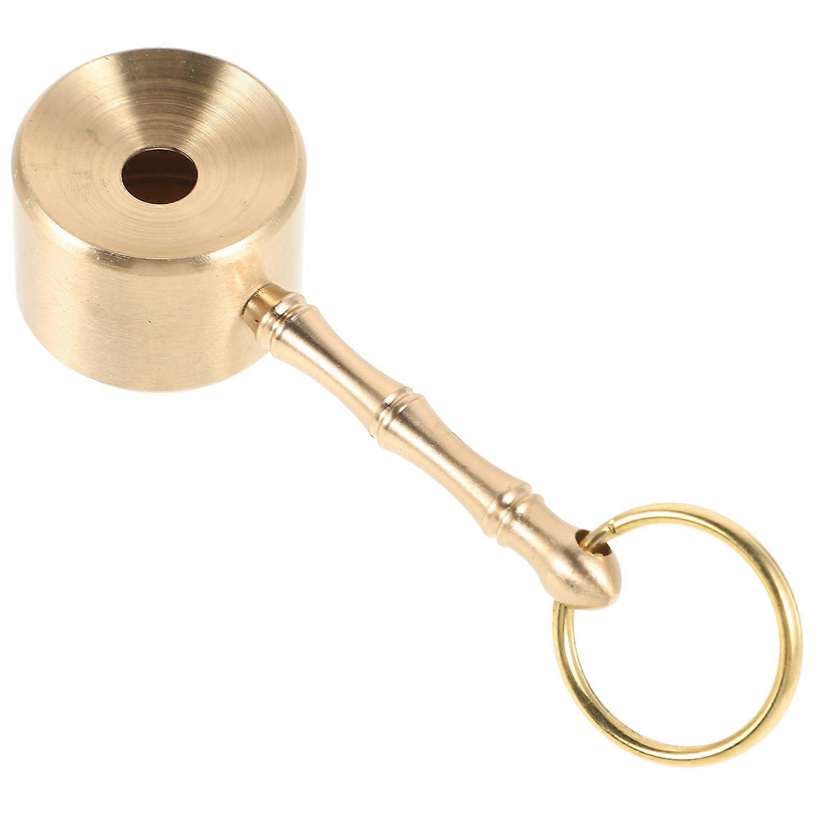 Golden Brass Bird Whistle for Outdoor Activities with Clear Sound Quality and Unique Pendant Design Perfect for All Skill Levels