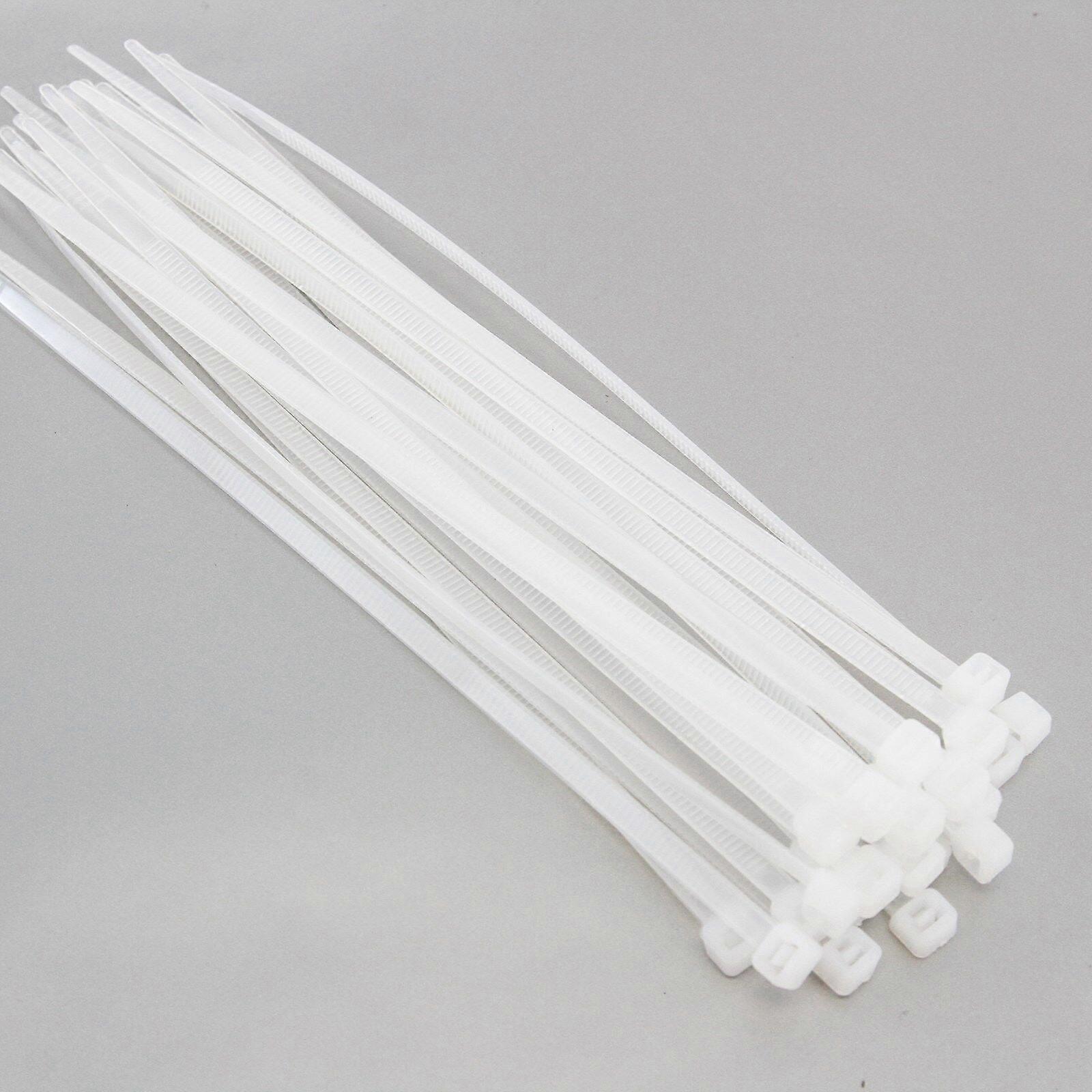 25 Pack Heavy Duty 8" 50lbs Zip Cable Tie Down Strap Wire Clear Natural Wrap