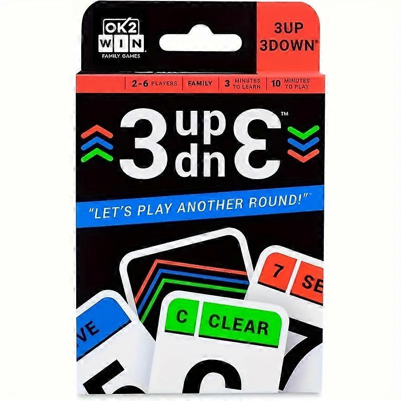 Jeu de cartes 3UP 3DOWN : plaisir familial �� emballer rapidement avec des performances choquantes �C Parfait pour les r��unions de famille