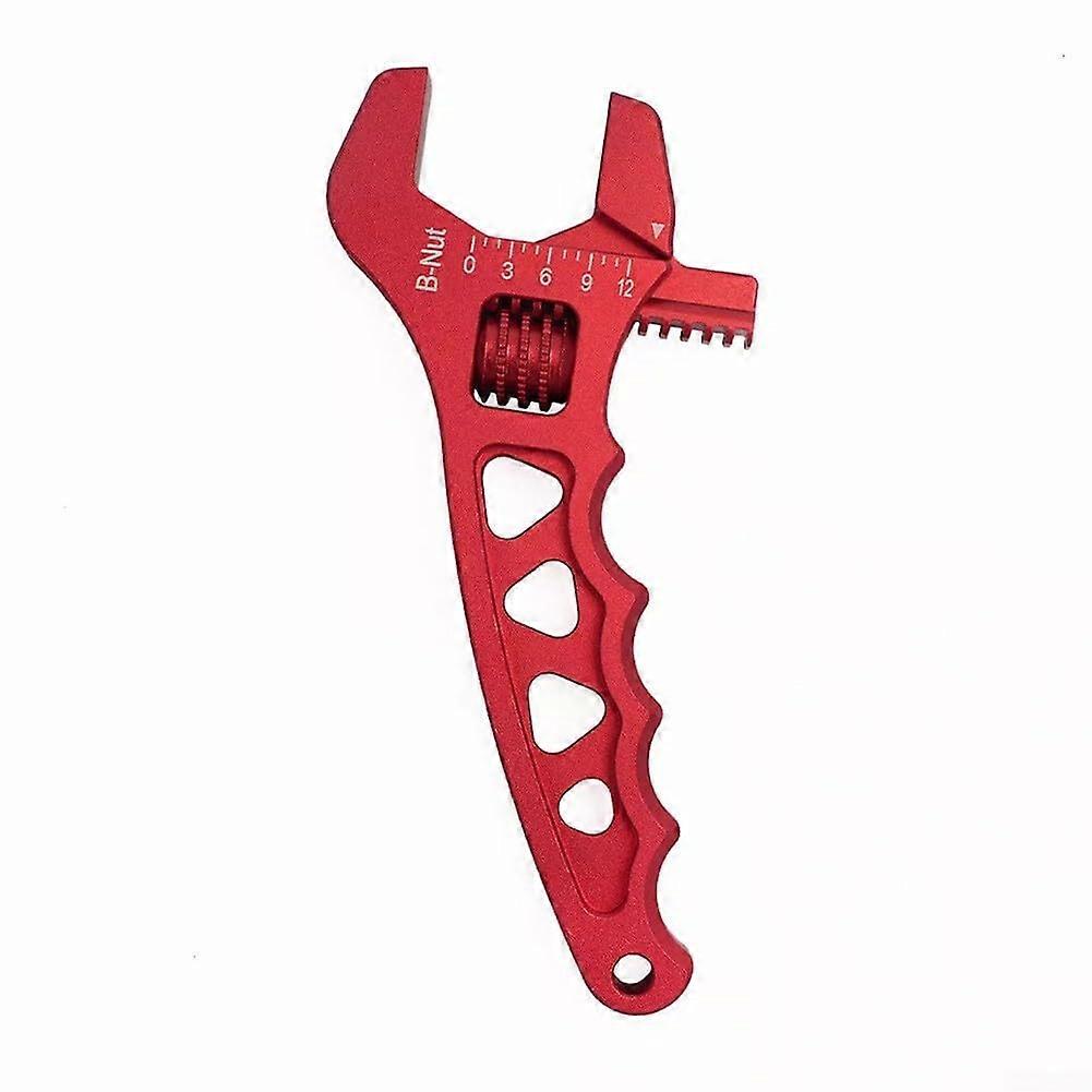 Red Aluminum Adjustable Wrench for AN Hose Fittings MultiSize Ergonomic Compact Design
