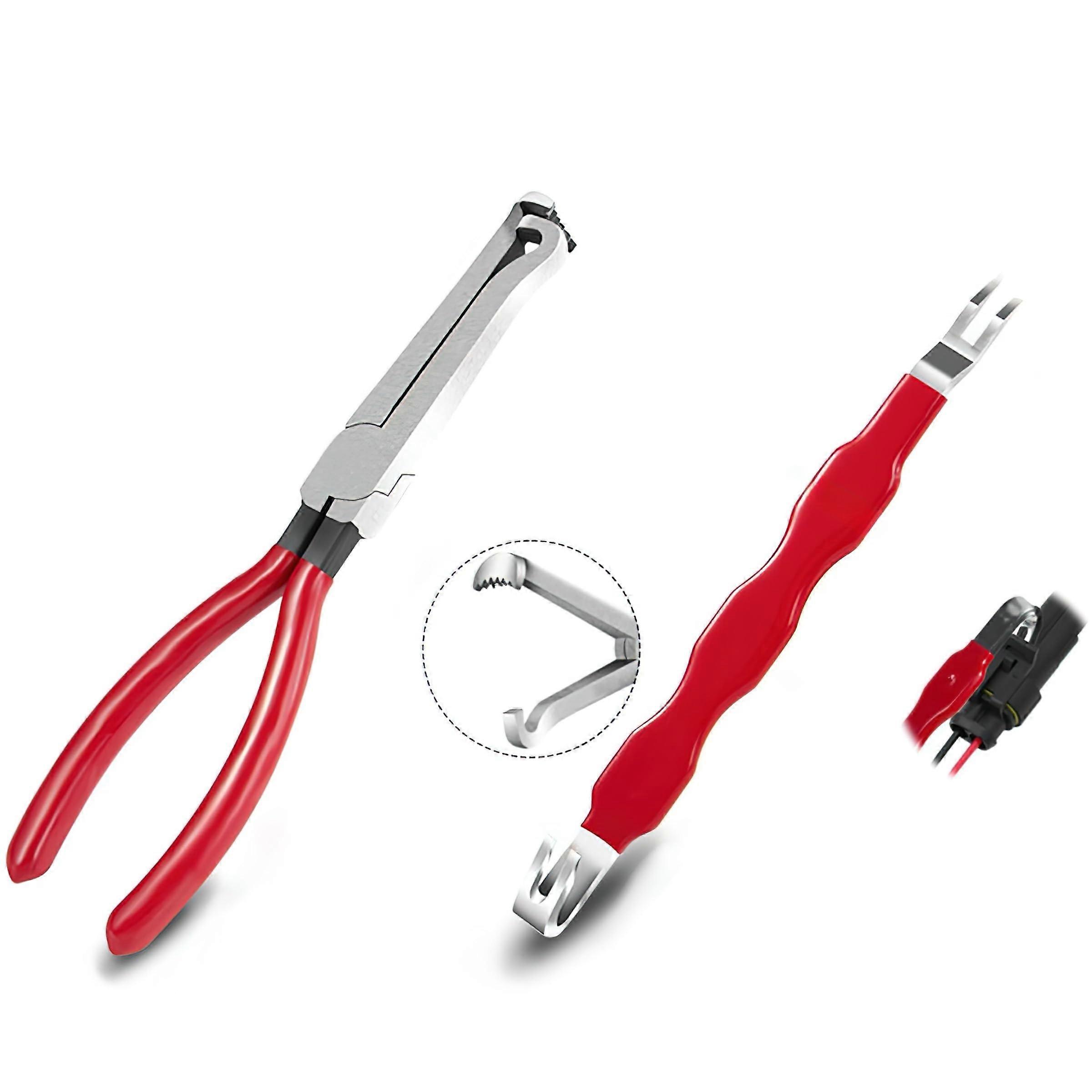 Automotive Connector Pliers with DualAngle Tips, Sensor Removal Tool, Ergonomic 3Piece Kit
