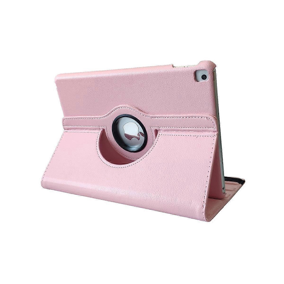 Stylish Case For Ipad 2021 9 10.2" Pink 9" Litchi Texture Rotating Leather No1404