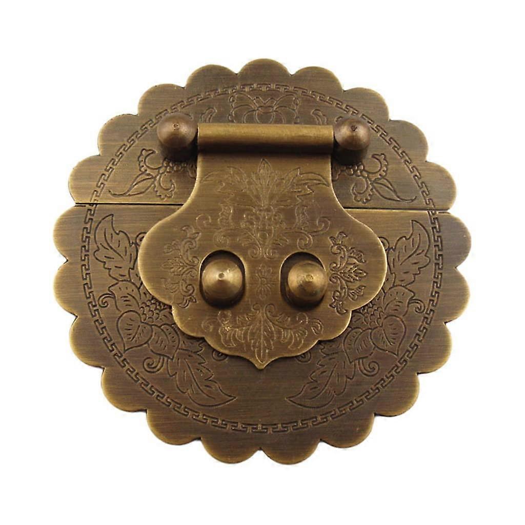 2pcs Solid Brass Cabinet Pulls and Antique Copper Trunk Handles 8cm Vintage Design