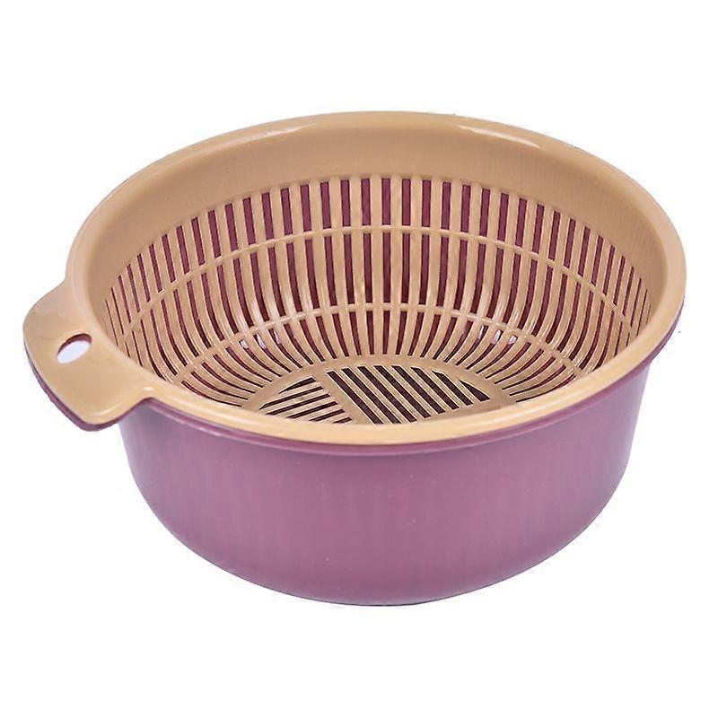 Portable Detachable Double-layer Hollow Fruit &Vegetable Cleaning Washing Basket