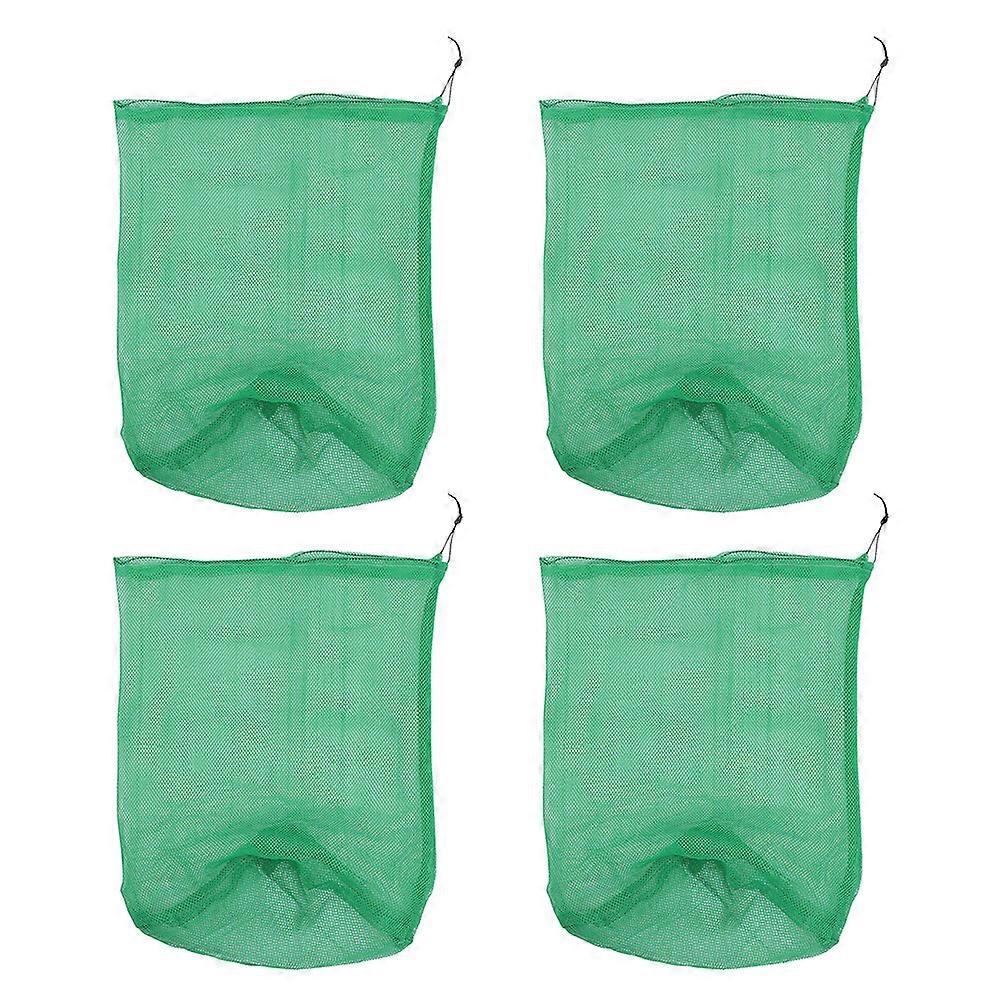 Drawstring Fish Catching Net Portable Nylon Fishing Net Bag 20Pcs