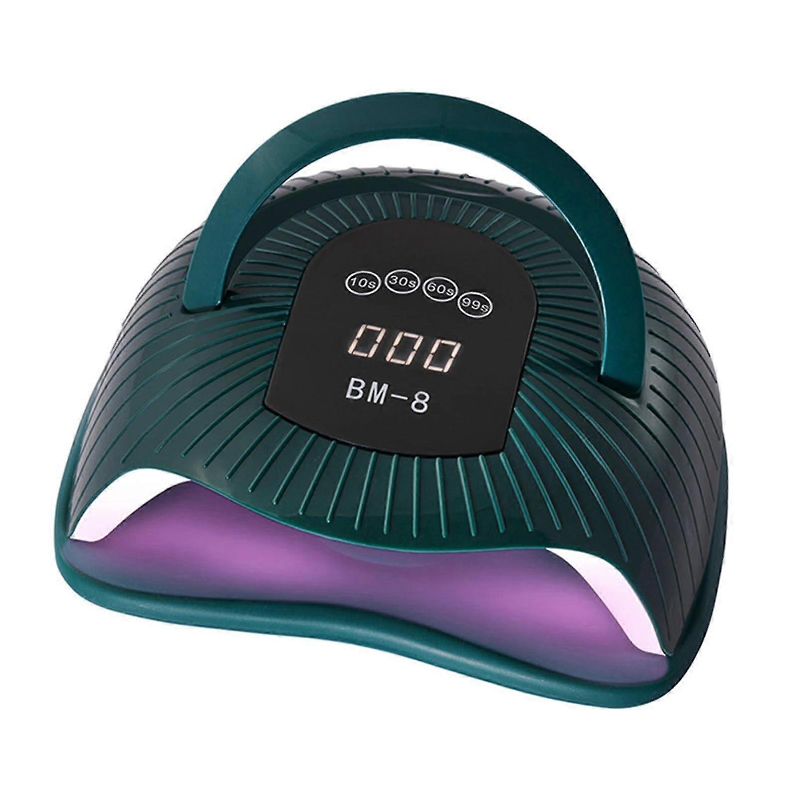 200W UV LED Nail Lamp Gel Nail Dryer with 4 Timer Modes Auto Sensor LCD Screen Green