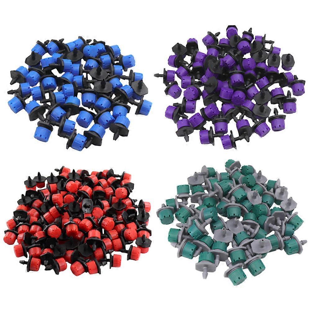 Plastic Irrigation Drippers 100Pcs Adjustable 8-Hole Emitters for Garden Plants