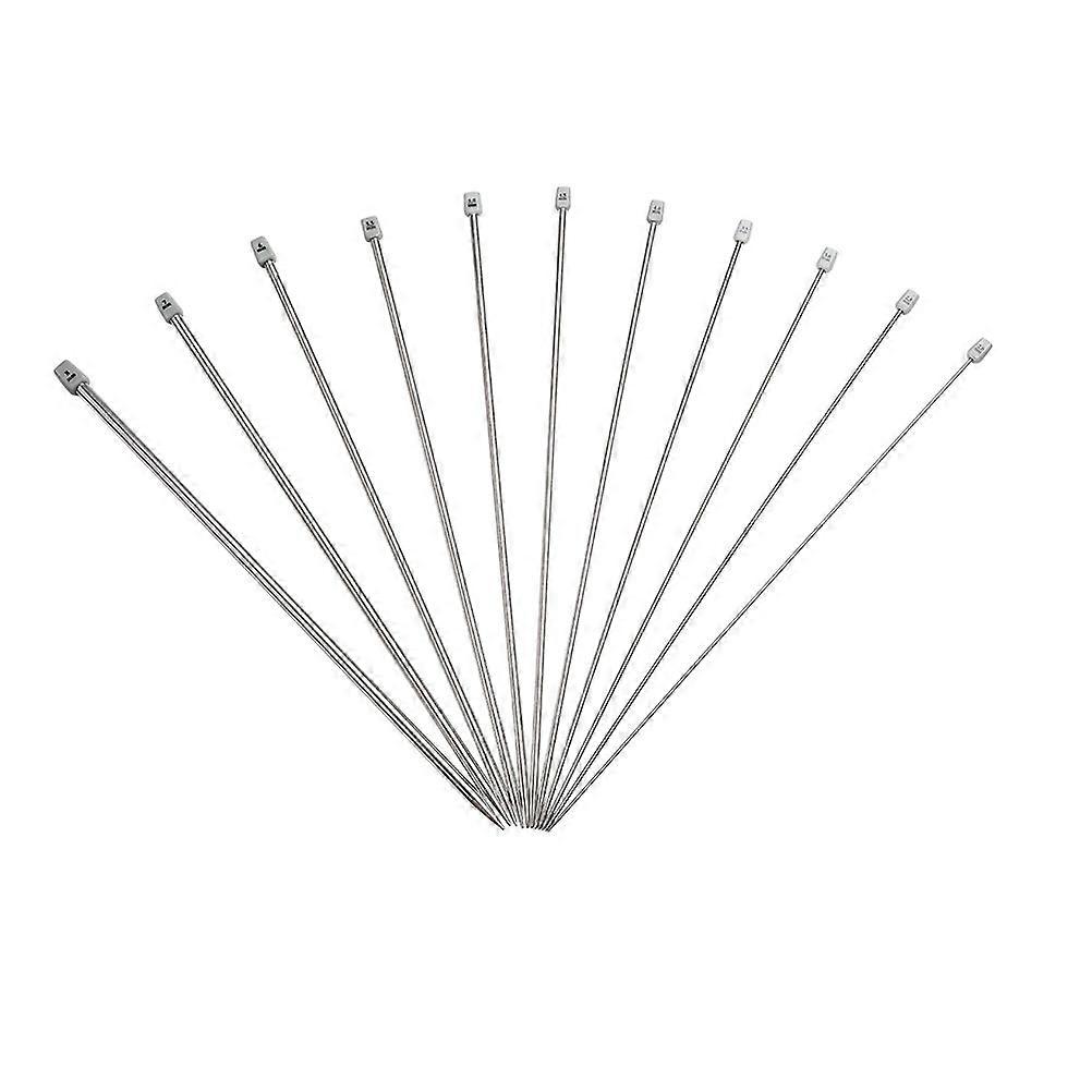 Stainless Steel Knitting Needles for Knitting 22Pcs Braiding Tool Silver Kit