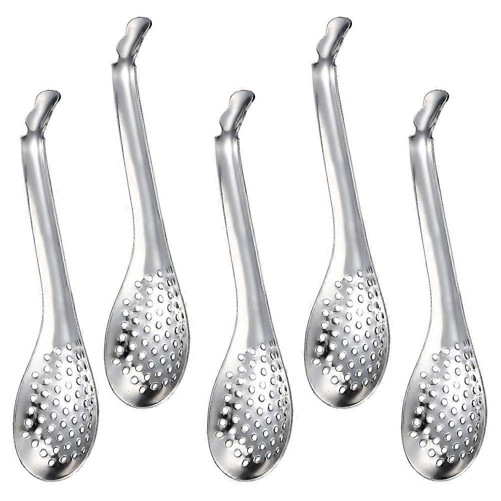 Silver Stainless Steel Caviar Colanders for Kitchen Use 5Pcs