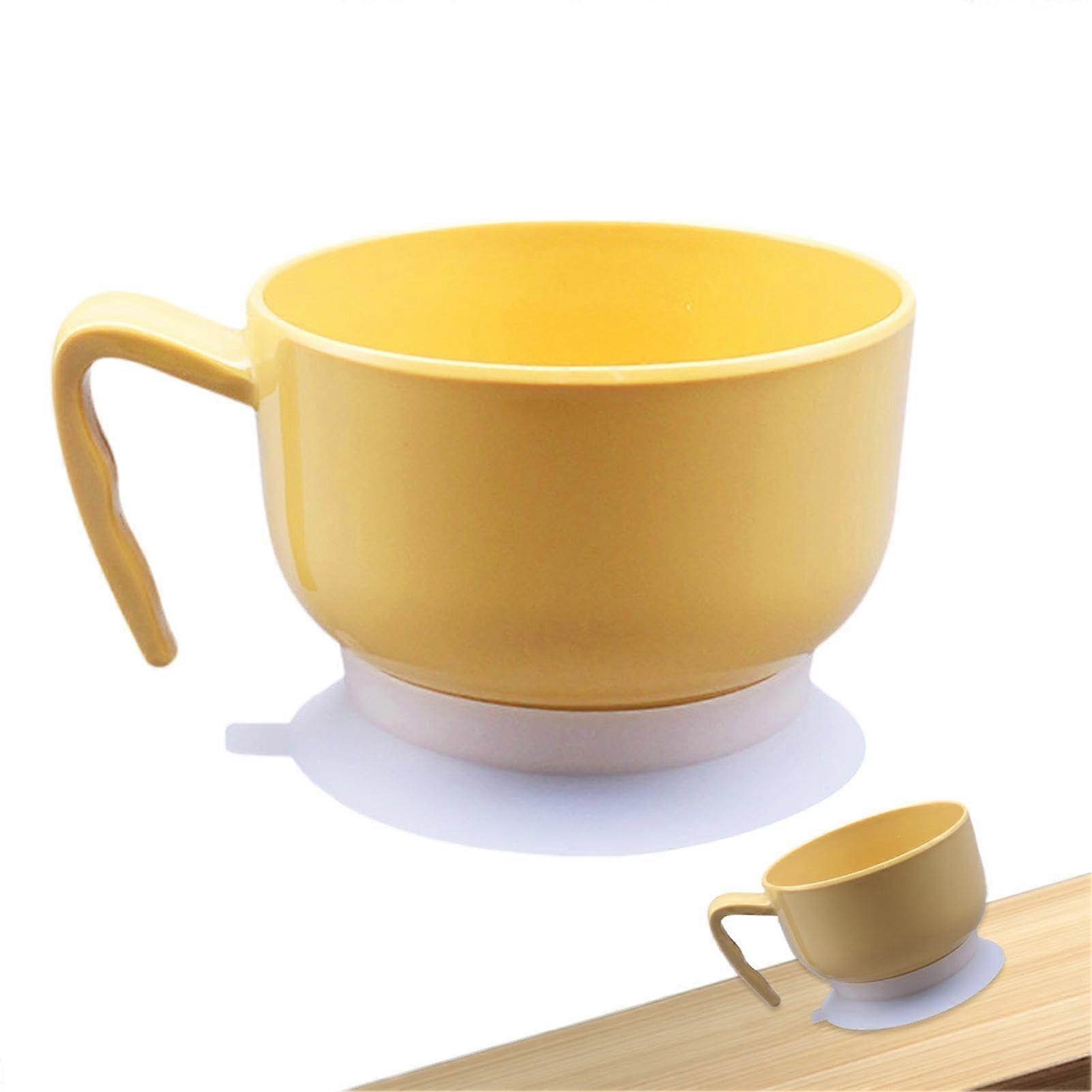 Adaptive Eating Bowl with Ergonomic Handle and Secure Suction Base for Elderly and Disabled Dining