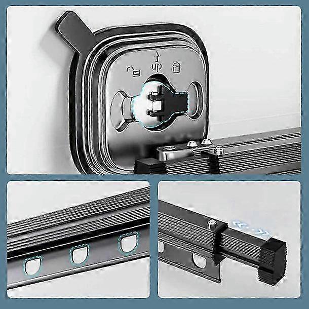 2025 Wall-Mounted with Suction Cup Foldable Clothes Drying Rack