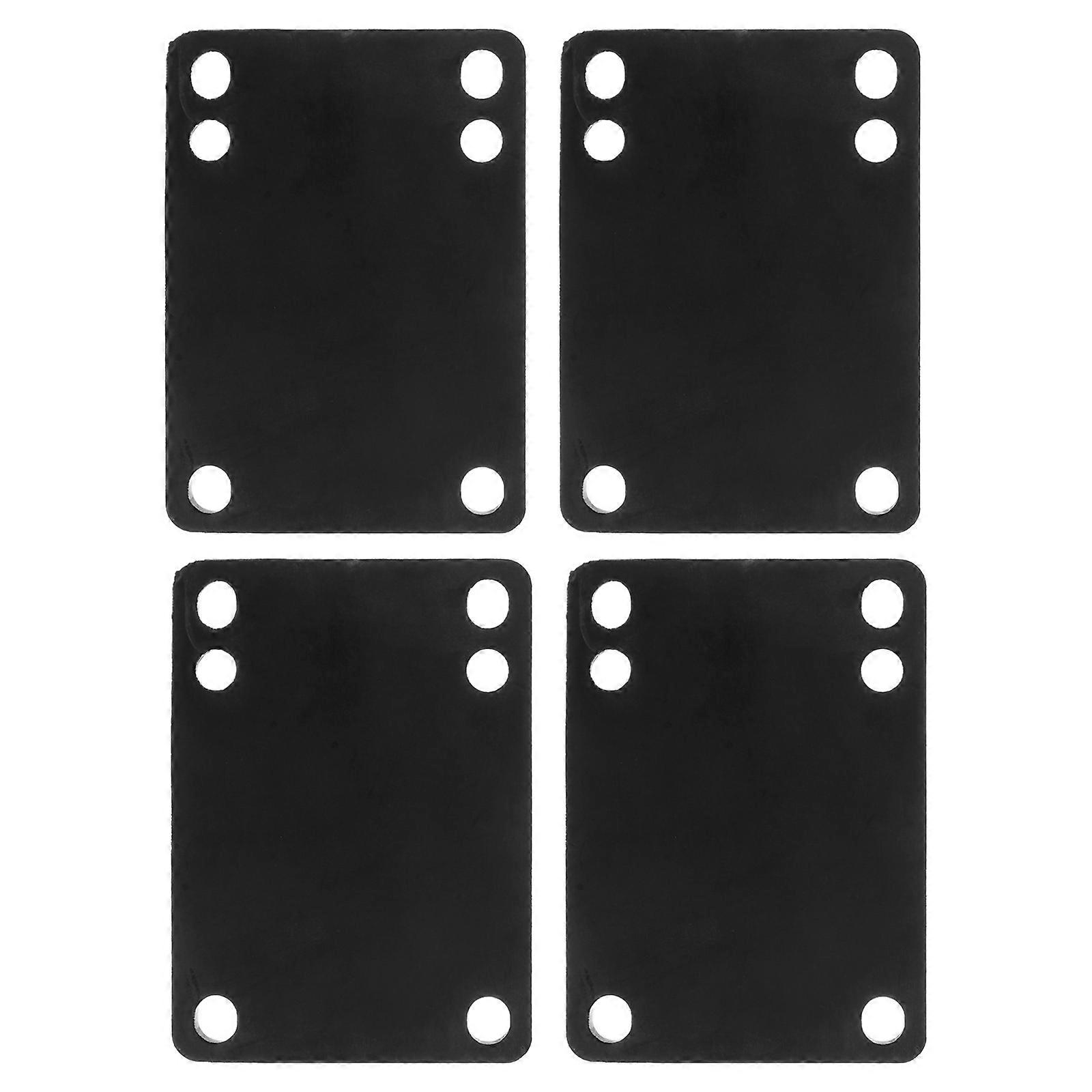 Skateboard Shockproof Pad for Vibration Reduction 4Pcs Black PP Material
