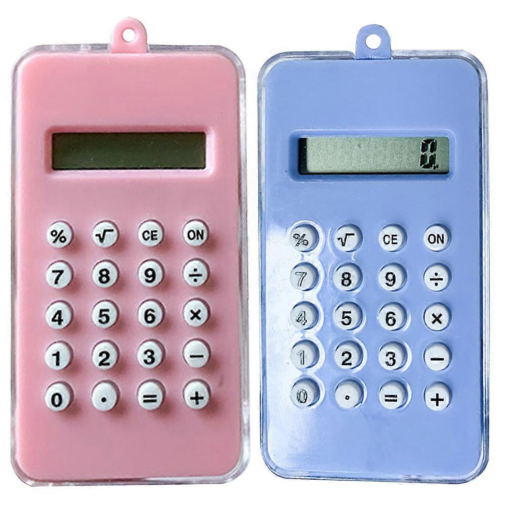 Students Calculating Tool Cartoon Mini Calculator 2Pcs with Maze Feature