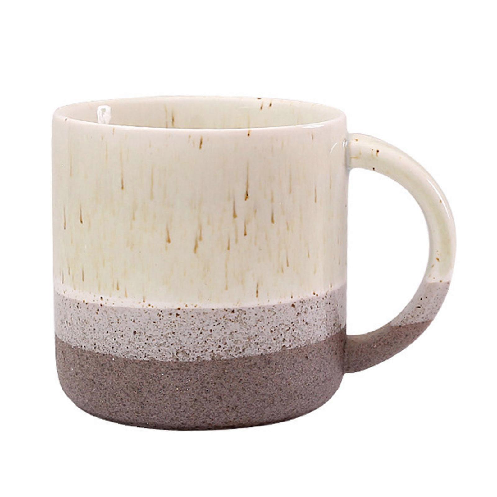 Unique Gift Large Capacity Ceramic Mug Gradient Color Drinking Cup with Ergonomic Handle for Home Office  Green