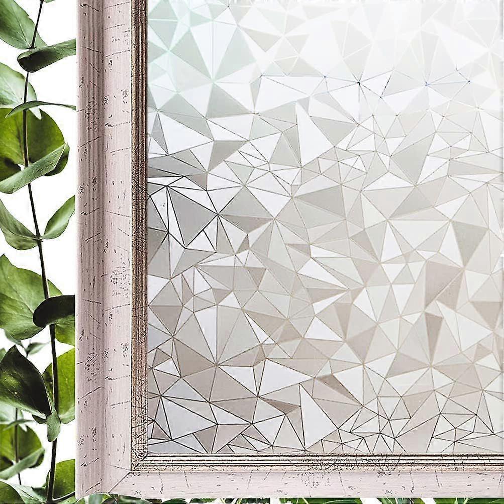 Privacy Window Film, Geometric Pattern, Electrostatic Window Film, 45x100CM