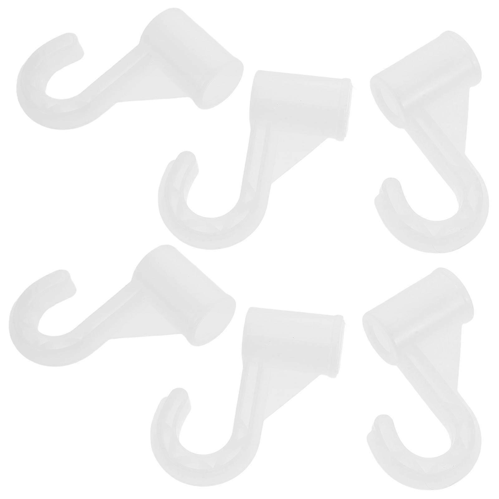 Closet Rod Bracket Plastic Adjustable Rod Holder for Hanging Clothes 18Pcs