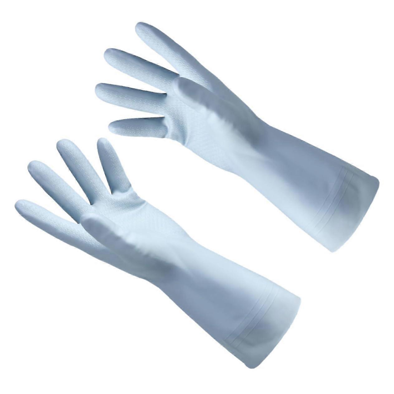Dishwashing Gloves Blue Nitrile Reusable Kitchen Cleaning Gloves for MultiPurpose Use