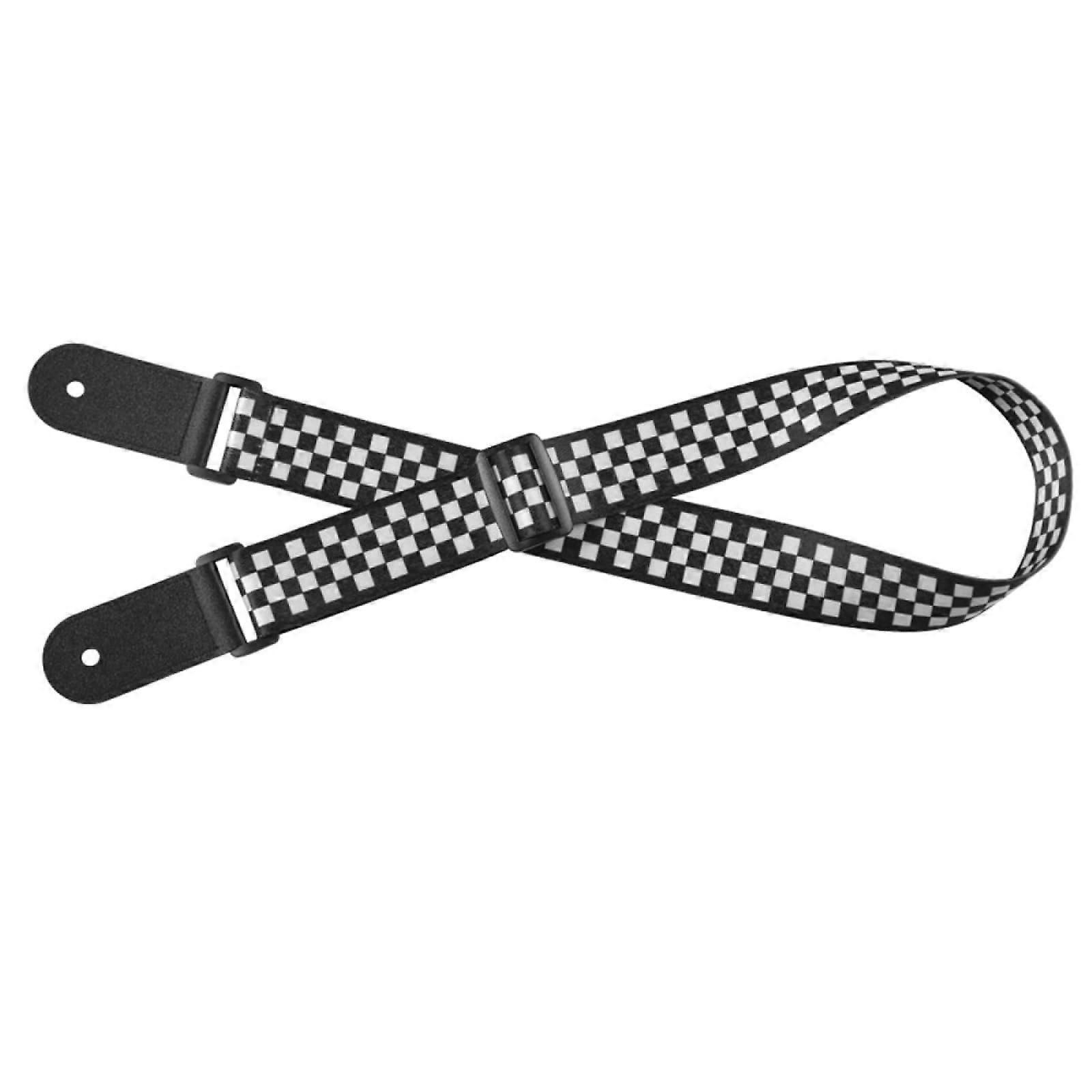 Adjustable Ukulele Strap Soft Polyester with Leather Ends, Printed Design for Kids and Adults