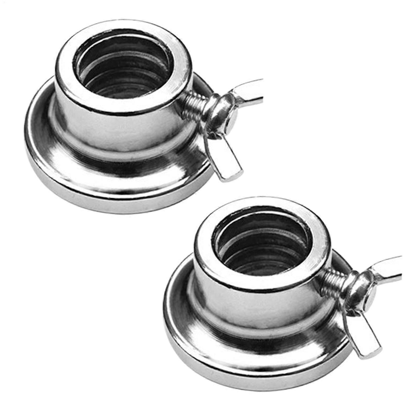 Dumbbell Collars with Rubber Grip, Cast Iron Hex Nut Replacement Clamps for Standard Bar, Secure Lock