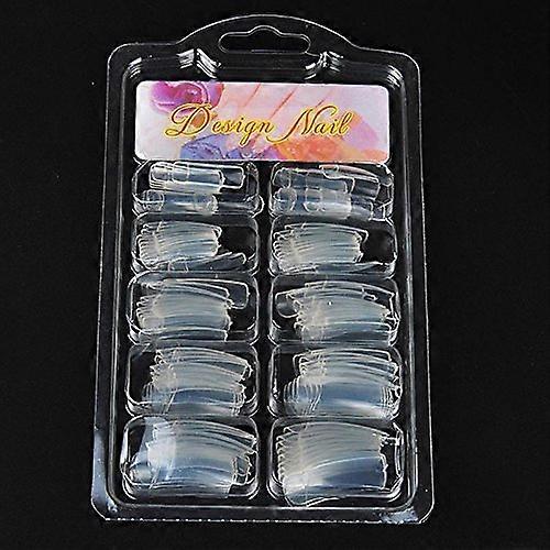 100Pcs Clear Acrylic False Nail Tips for Nail Art Easy Shape and Trim Smooth Surface