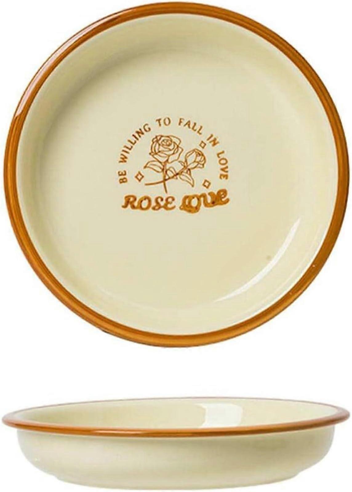 Ceramic Dinnerware Set, 8Inch and 7Inch Porcelain Plates, Microwave Dishwasher Safe, Scratch Resistant