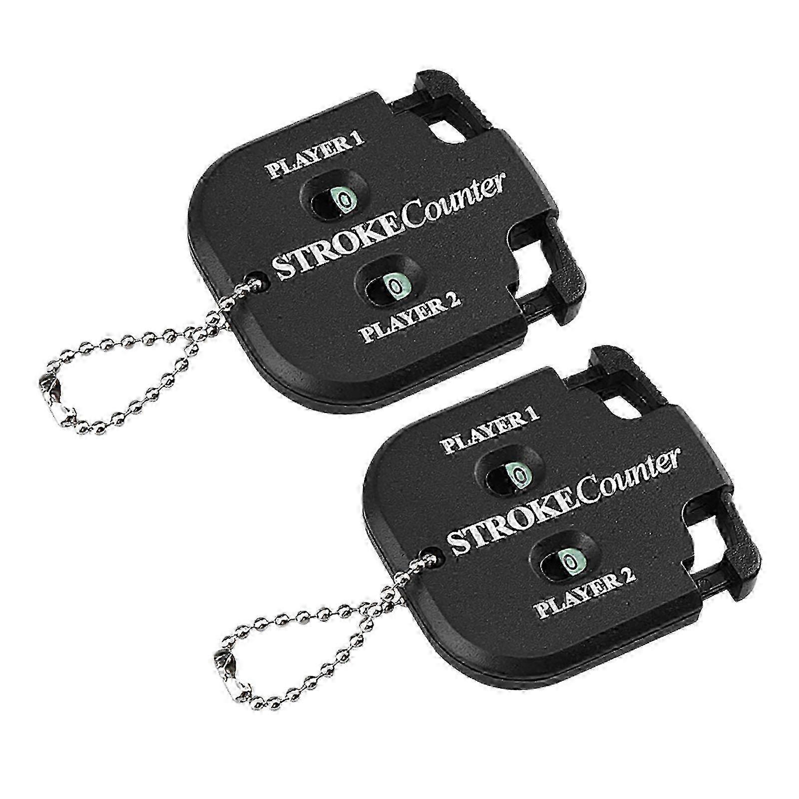 2PC Black Golf Score Counter Putt Stroke Scoring Keeper Durable Training Tool