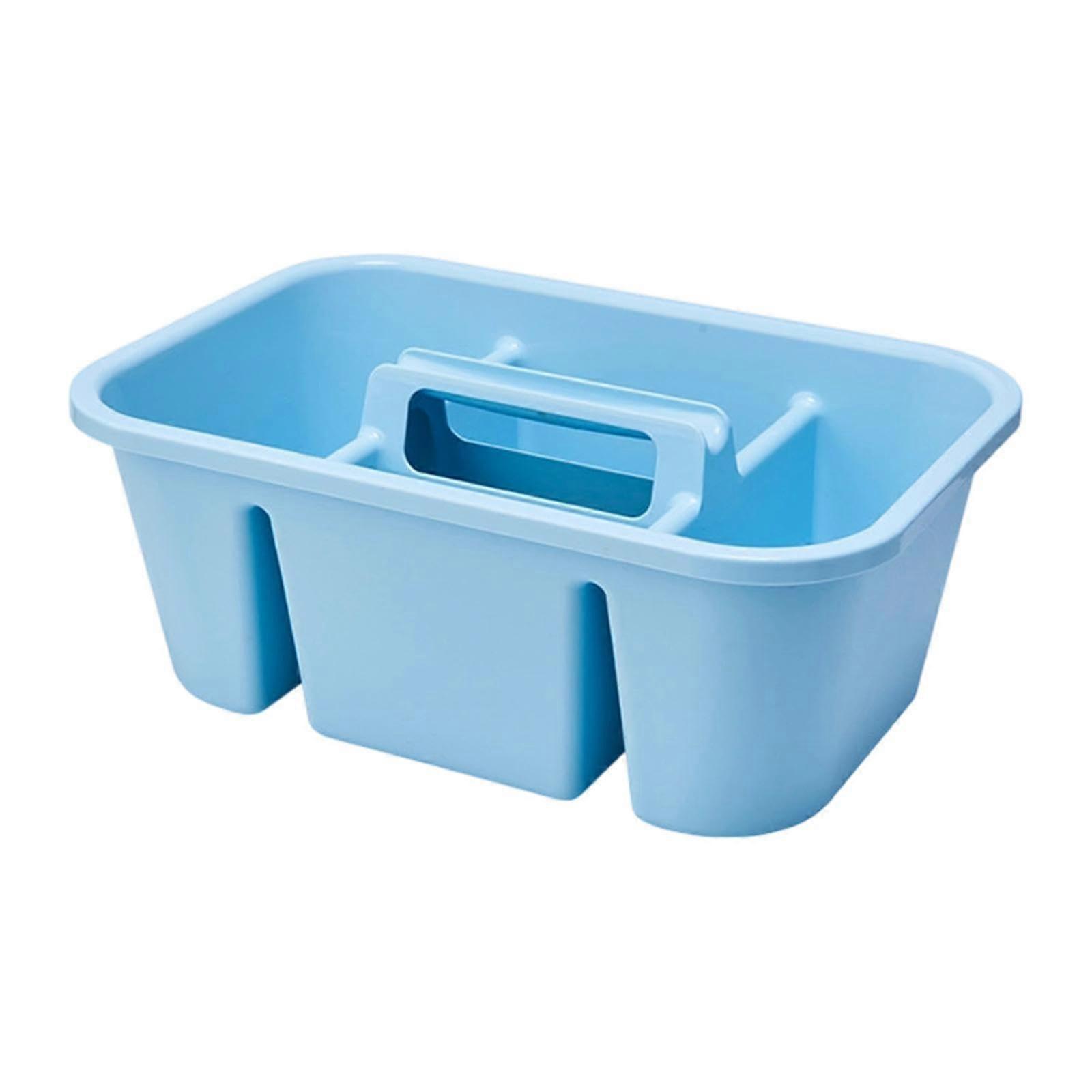 Cleaning Tool Organizer with MultiCompartments Durable PP Caddy Basket for Home and Office