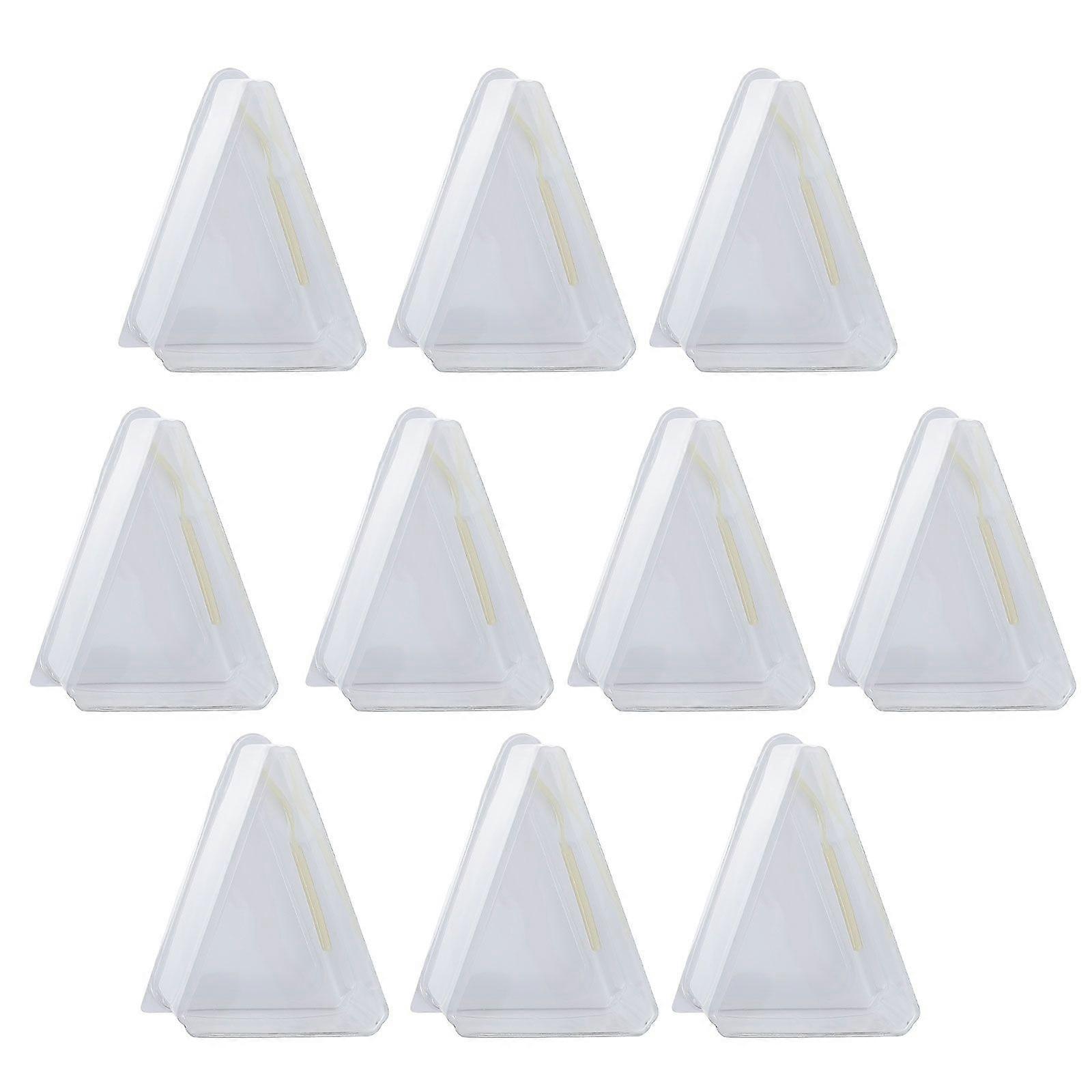 10 Sets Mini Cake Box Plastic Cake Box Triangle Cake Box Dessert Packing Box