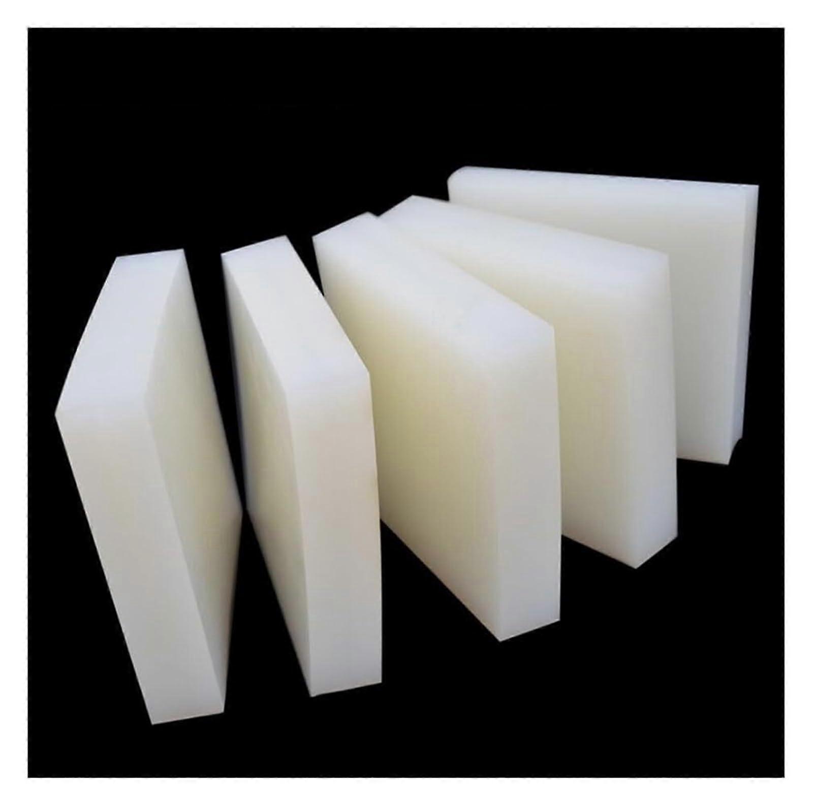 Rubber Pad 50x50mm  Elasticity Cushion Shock Absorption Rectangular White Silicone Sheet 15mm